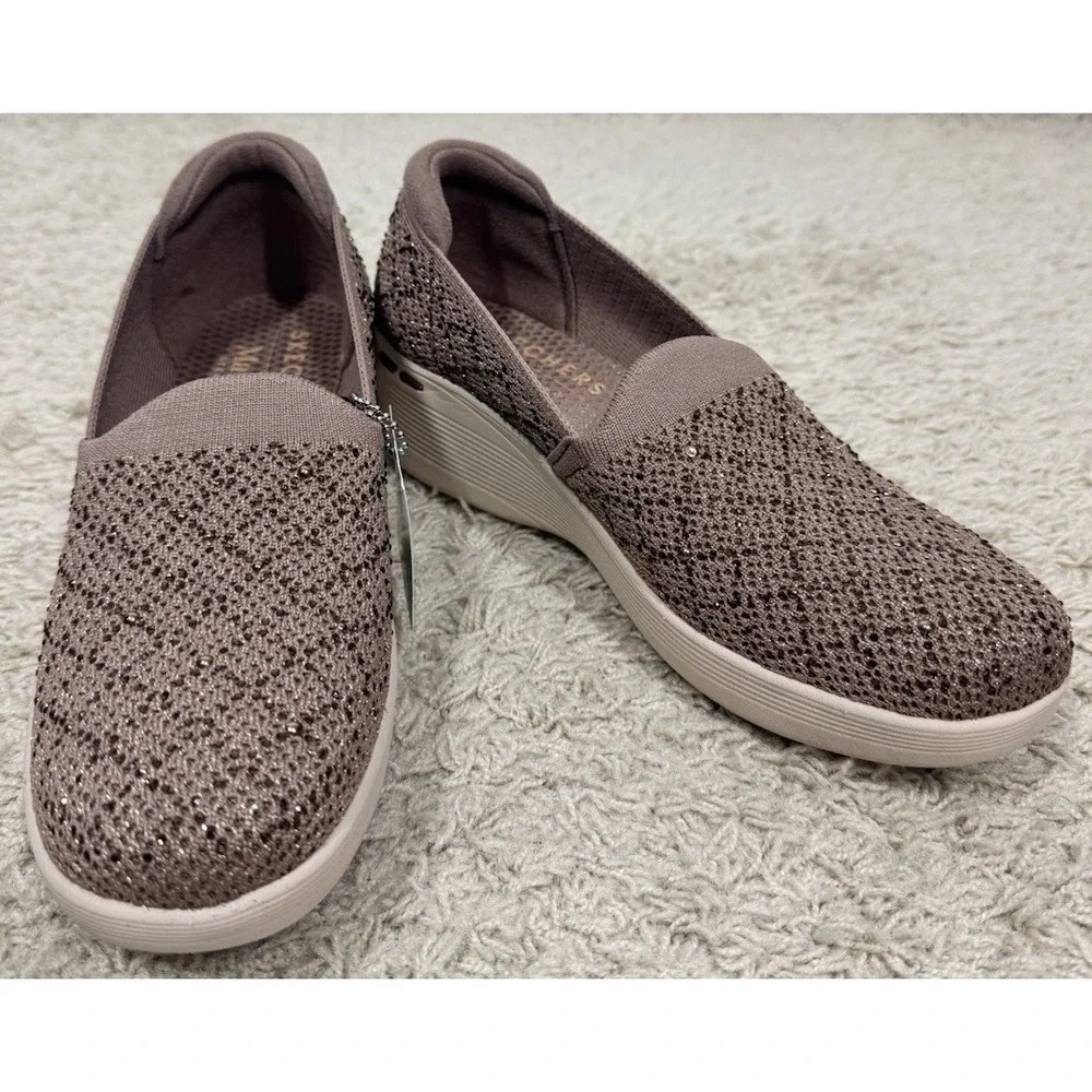 Skechers Martha Stewart Pier-Lite Reflection Slip-On Wedge Shoes Size 8 Brown - Picture 4 of 13